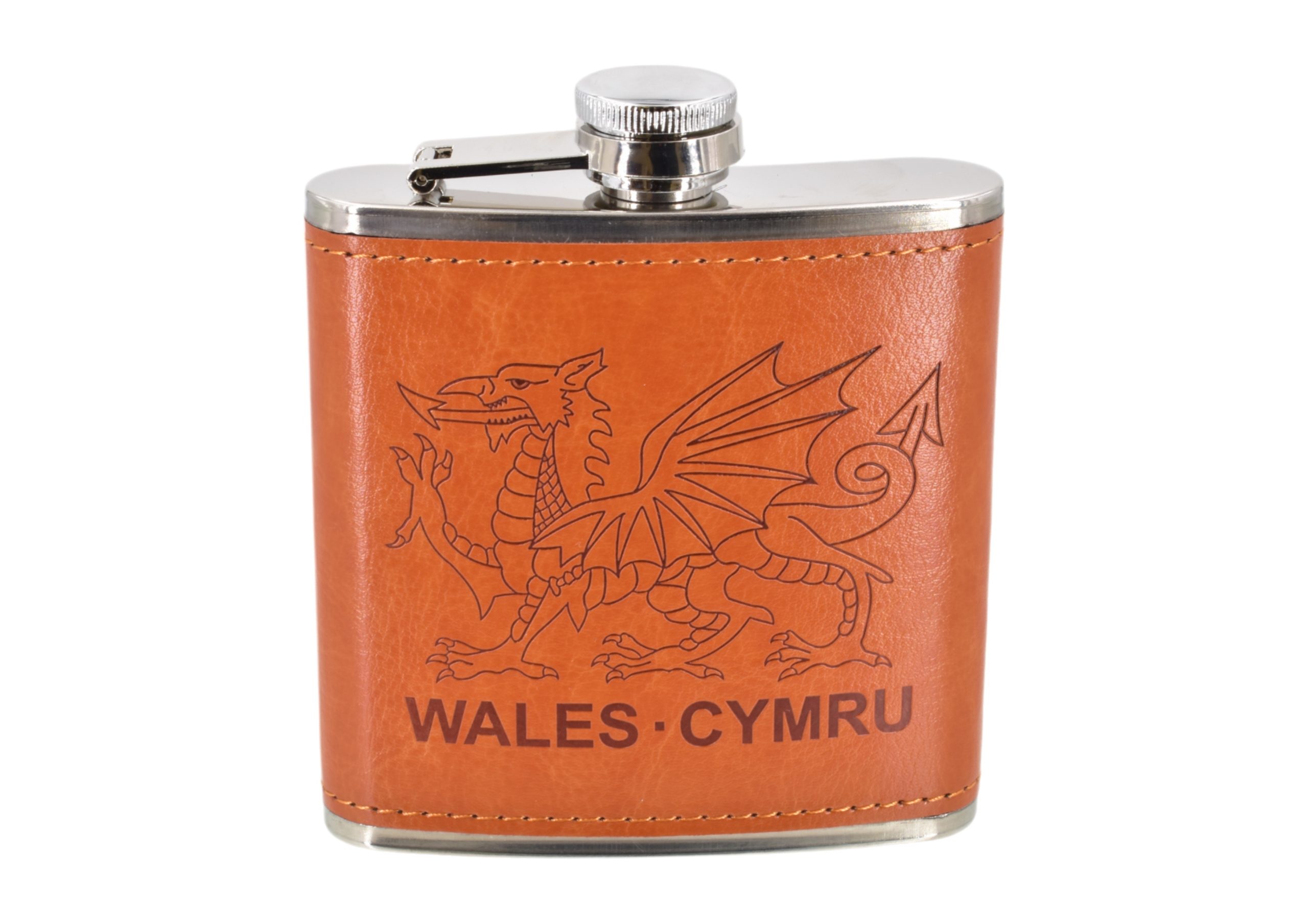 WALES PU 6oz HIP FLASK