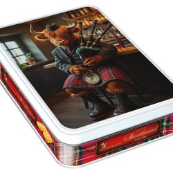200g Cow with Bagpipes Tin (Shortbread Fingers)