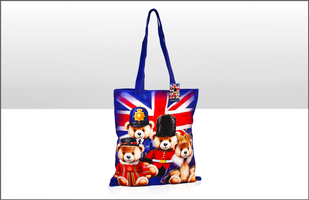British Bears Cotton Tote Bag
