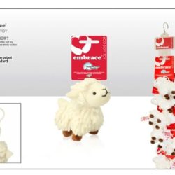 Mini Sheep Hairy Soft Toy with clip