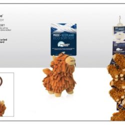 Highland Cow Hairy Mini Soft Toy with clip