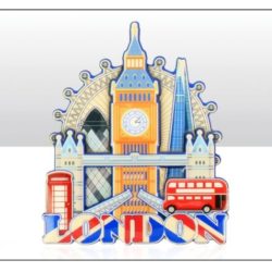 Big Ben Skyline Wooden Layered Epoxy Magnet