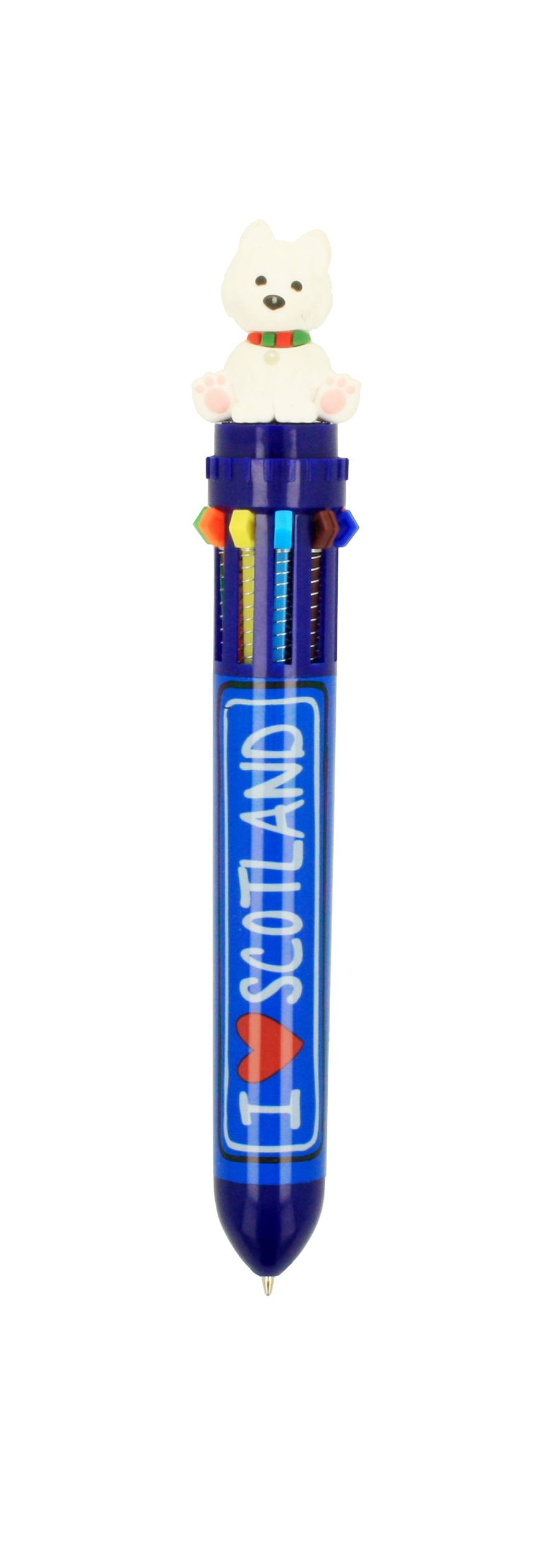 Westie Topped I Love Scotland 10 Colour Pen