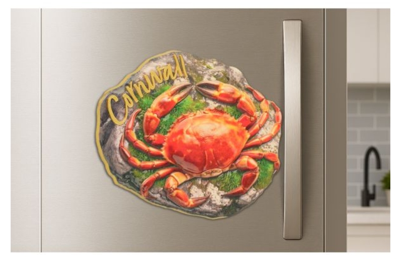 Cornwall Crab Cast Metal Magnet