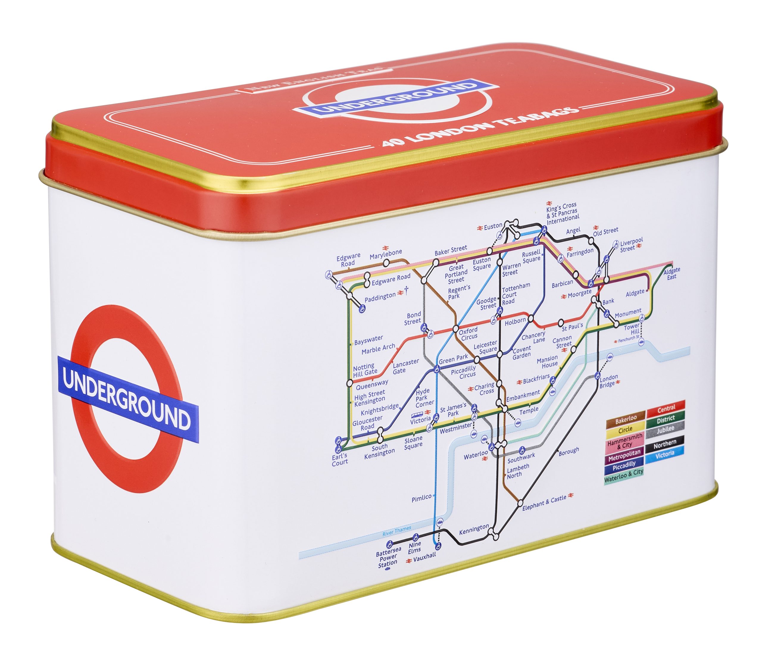 UNDERGROUND MAP TIN BREAKFAST 40 TEABAGS