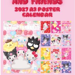 HELLO KITTY (INFLATABLES) 2027 A3 POSTER CALENDAR