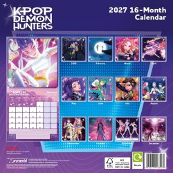 K-POP DEMON HUNTERS 2027 Square Wall Calendar 30x30cm