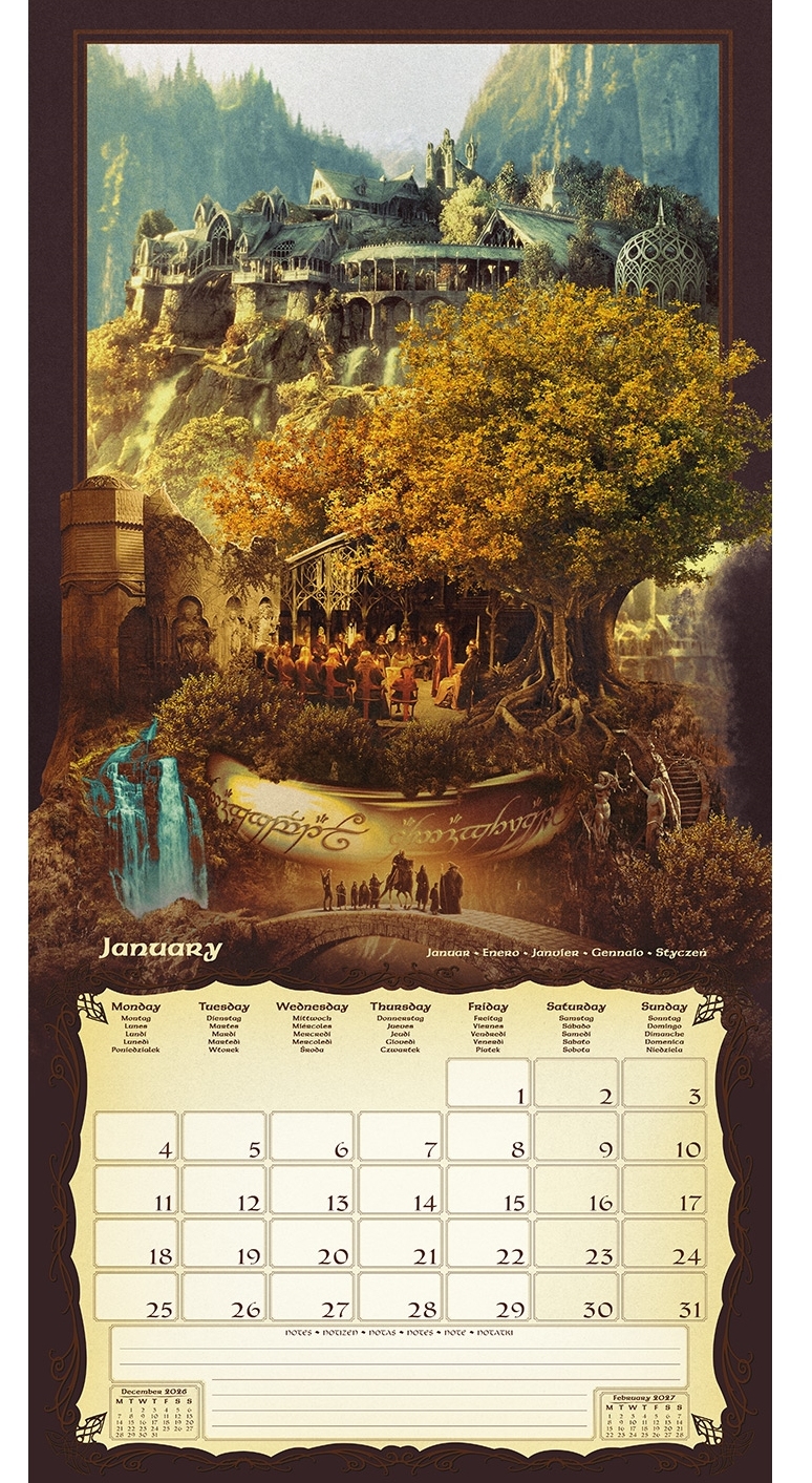 LORD OF THE RINGS 2027 30X30 SQUARE CALENDAR - Image 3