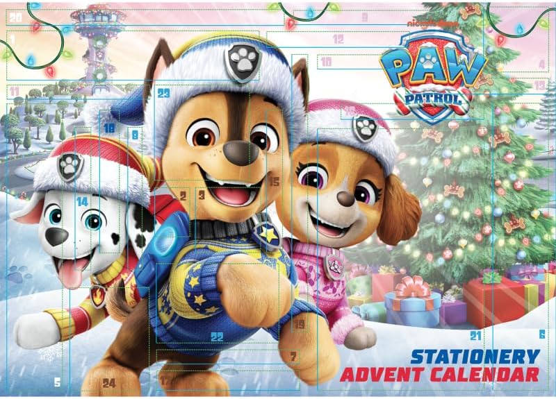 PAW PATROL ADVENT CALENDAR STATIONERY SET