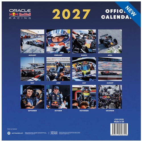 ORACLE RED BULL RACING 30X30 SQUARE CALENDAR - Image 2