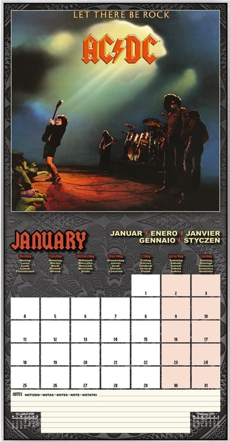 AC/DC (ALBUMS) 2027 30x30 SQUARE CALENDAR - Image 3