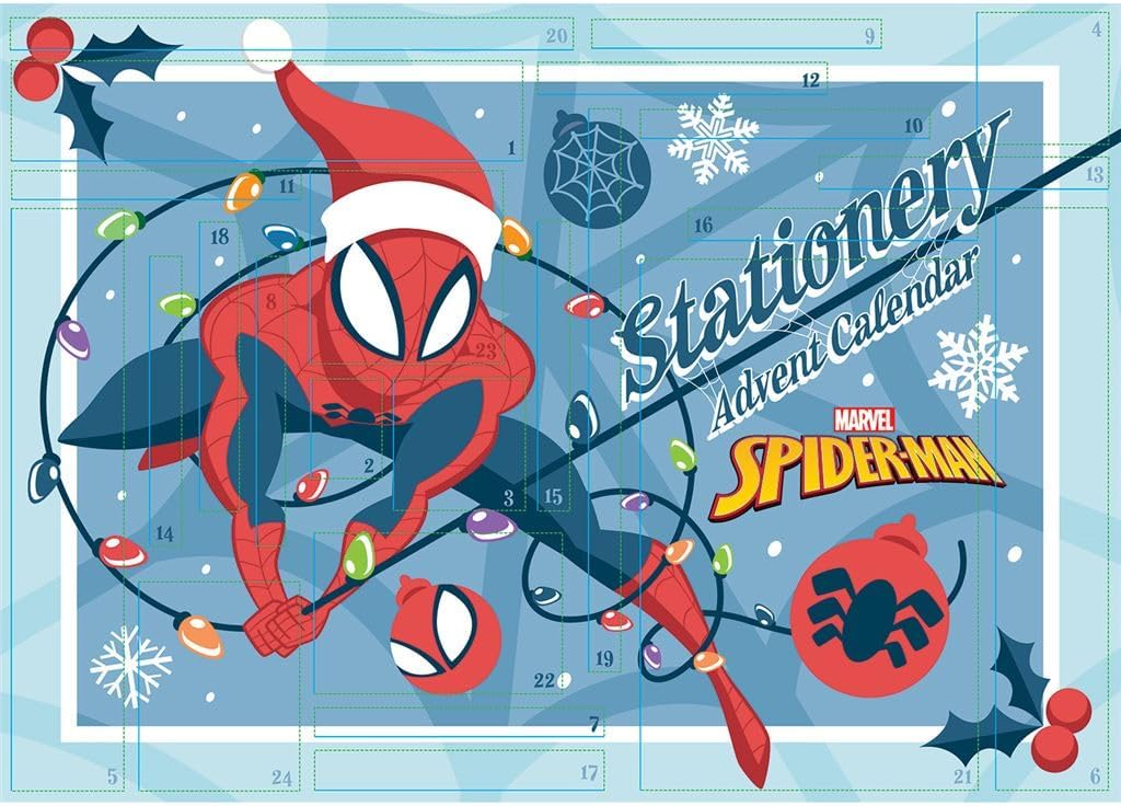 SPIDERMAN ADVENT CALENDAR STATIONERY SET