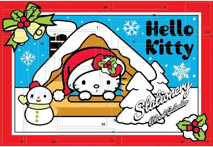HELLO KITTY ADVENT CALENDAR STATIONERY SET