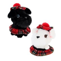10cm Eco Adoptable Westie & Scottie with Kilt & Tammy