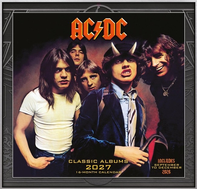 AC/DC (ALBUMS) 2027 30x30 SQUARE CALENDAR