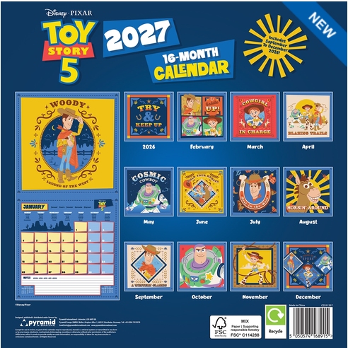 TOY STORY 5 2027 30x30 SQUARE CALENDAR - Image 2