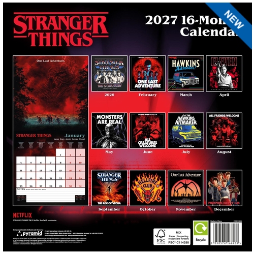 STRANGER THINGS 2027 30x30 SQUARE CALENDAR - Image 4