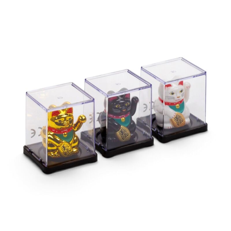 Maneki Neko Lucky Cat Waving Cat Mini Solar Pal - Image 2